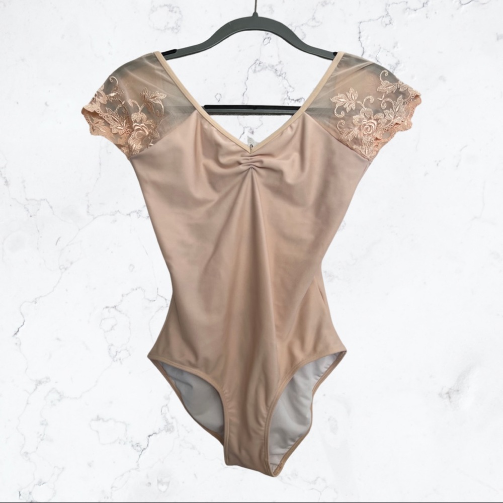 Ballet Rosa “Josephine” Open Back Cap Sleeve Leotard Size L